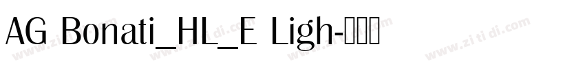 AG Bonati_HL_E Ligh字体转换